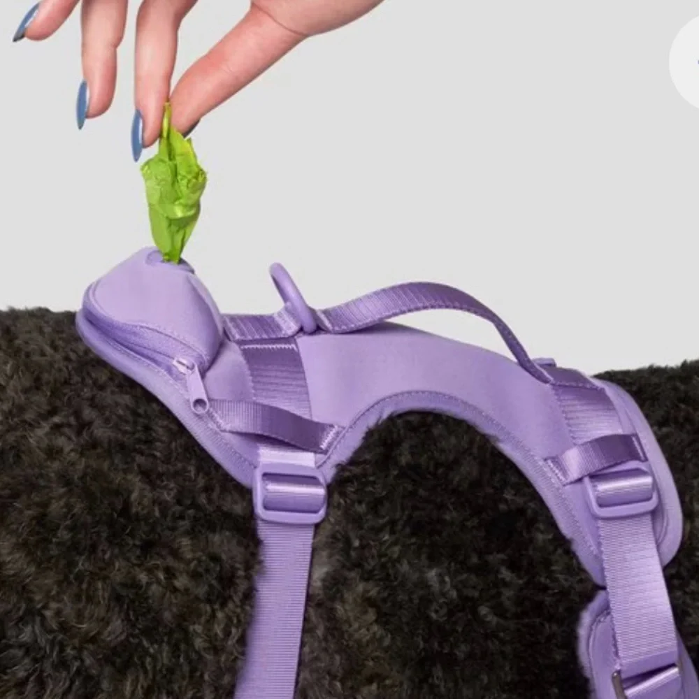 Canada Pooch Everything No Pull Dog Harness with Poop Bag Dispenser, Lavender